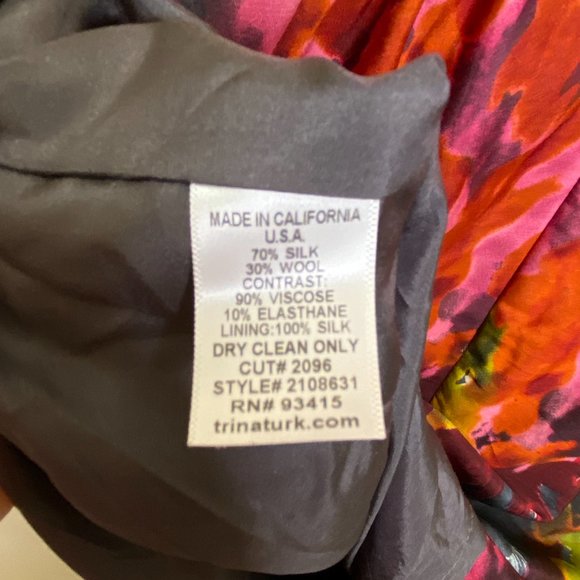 Trina Turk Silk Cap Sleeve Dress - Picture 4 of 4